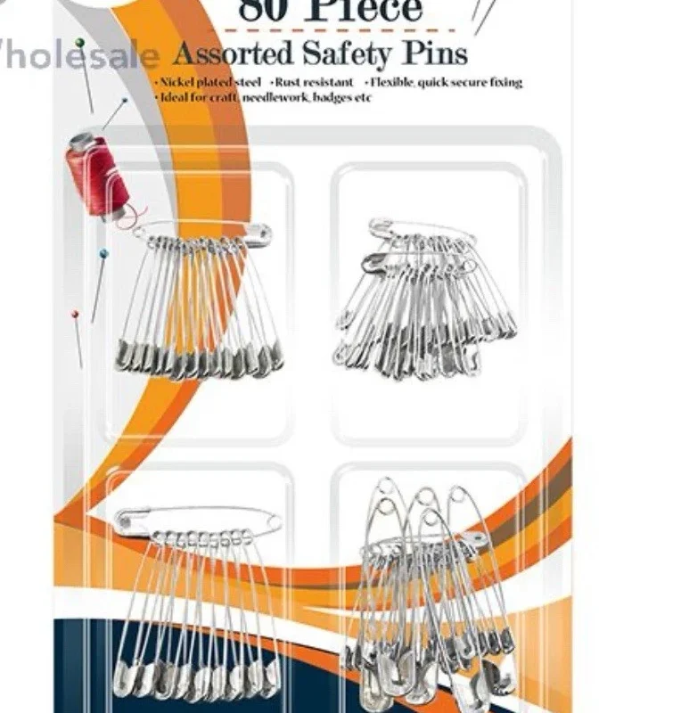 Safety Pins Assorted 80 pcs
